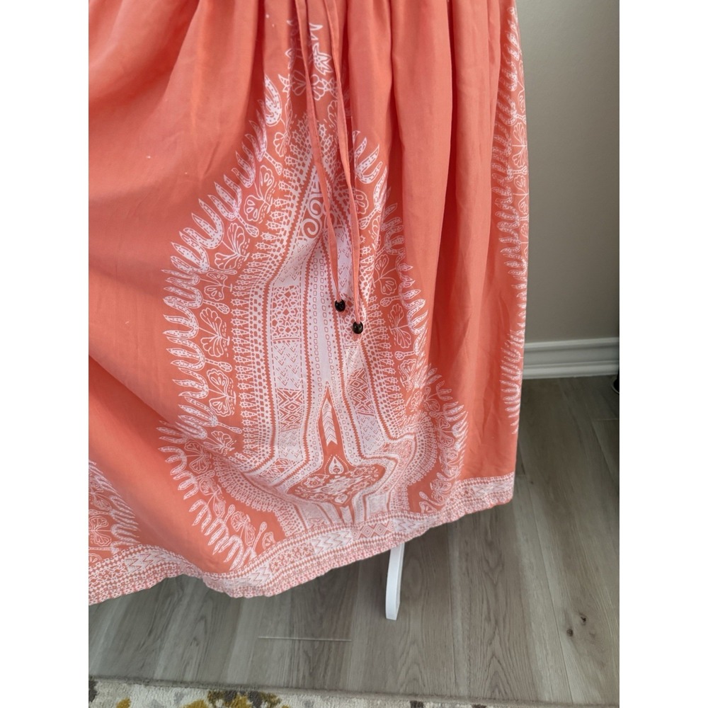Gypsie Blu Boho Maxi Skirt Small Coral Festival Beach Hippie Cottagecore - Picture 2 of 8